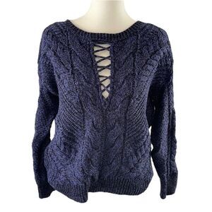 Royal Blue Express Cable Knit Sweater Sz Small